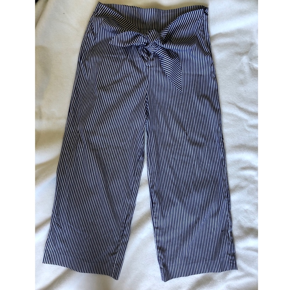 Zara Woman - Gaucho Tie Front Pants - Size M